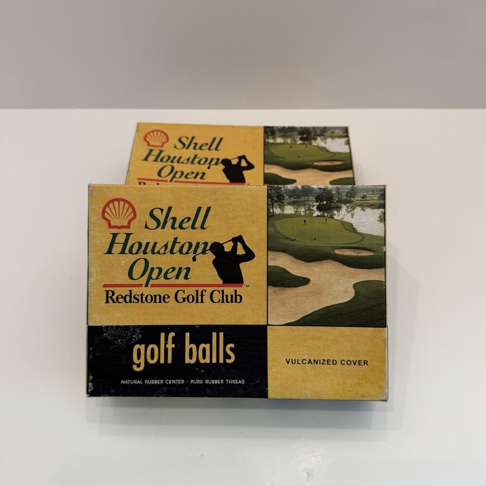 Vintage Shell Oil Houston Open Restore Golf Club Golf Balls (2) Boxes